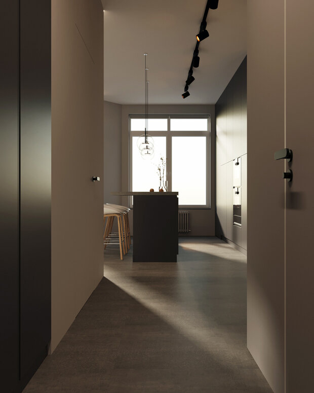 Фото из портфолио Тёмный минимализм – фотографии дизайна интерьеров на INMYROOM