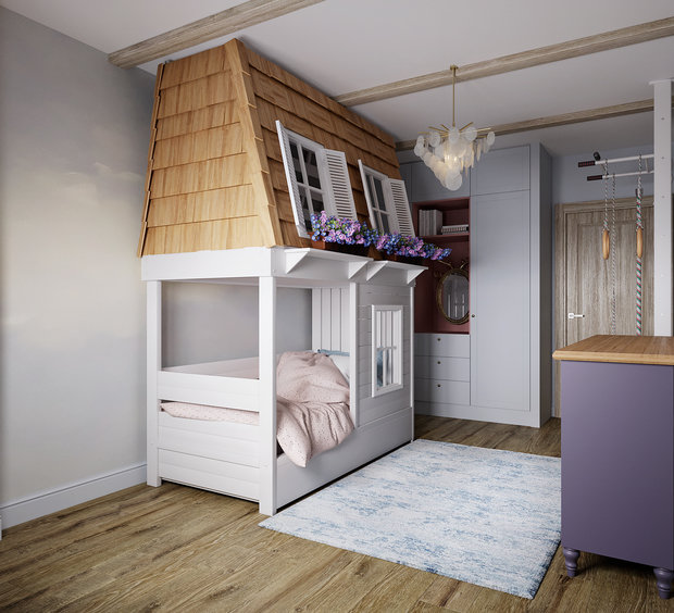 Фотография: Детская в стиле Эко, Классический, Квартира, Проект недели, Москва, 3 комнаты, 60-90 метров, Светлана Удзилаури – фото на INMYROOM