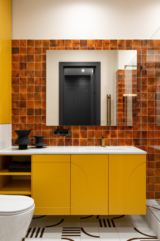 Фотография: Ванная в стиле Современный, Квартира, Проект дня, Москва, 2 комнаты, 40-60 метров, ЖК «Hide», Любовь Вербах – фото на INMYROOM Фотография: Ванная в стиле Современный, Квартира, Проект дня, Москва, 2 комнаты, 40-60 метров, ЖК «Hide», Любовь Вербах – фото на INMYROOM