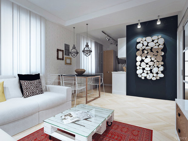 Фото из портфолио Квартира в Москве ,65 м.кв. – фотографии дизайна интерьеров на INMYROOM