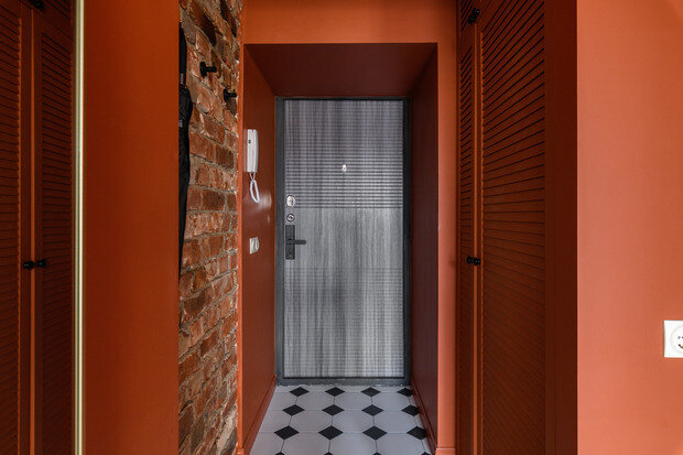 Фотография: Прихожая в стиле Лофт, Современный, Малогабаритная квартира, Квартира, Студия, Проект недели, Санкт-Петербург, Кирпичный дом, до 40 метров, Арина Зайцева – фото на INMYROOM