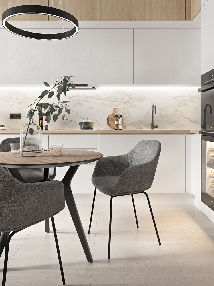 Фотография: Кухня и столовая в стиле Современный, Минимализм, Лофт, Квартира, Проект недели, Москва, 3 комнаты, 60-90 метров, OS Interior – фото на INMYROOM Фотография: Кухня и столовая в стиле Современный, Минимализм, Лофт, Квартира, Проект недели, Москва, 3 комнаты, 60-90 метров, OS Interior – фото на INMYROOM