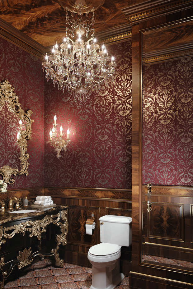 Фото из портфолио ЖК Русский Авангард, 295 кв.м., полудрагоценные полы, стены с золотыми вставками – фотографии дизайна интерьеров на INMYROOM