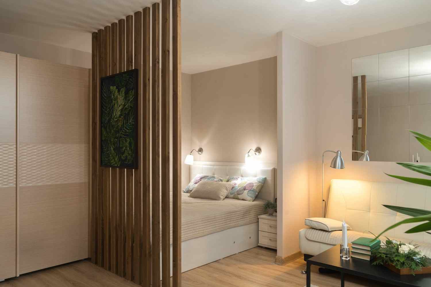 Фотография: Спальня в стиле Современный, Квартира, Советы, Ремонт на практике, Панельный дом, 2 комнаты, 40-60 метров, #каксэкономить, Ульяновская область, Светлана Удзилаури – фото на INMYROOM Фотография: Спальня в стиле Современный, Квартира, Советы, Ремонт на практике, Панельный дом, 2 комнаты, 40-60 метров, #каксэкономить, Ульяновская область, Светлана Удзилаури – фото на INMYROOM