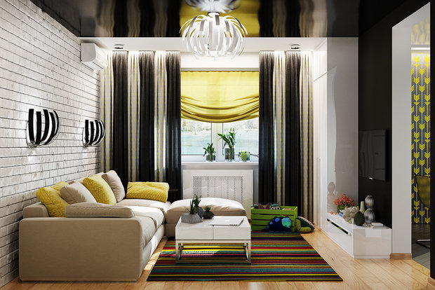 Фото из портфолио Геометрия с акцентом – фотографии дизайна интерьеров на INMYROOM