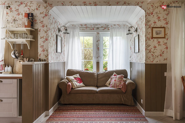 Фотография: Гостиная в стиле Прованс и Кантри, Проект недели, Дача, Подмосковье, Дом и дача, Московская область, Кратово, 4 и больше – фото на INMYROOM