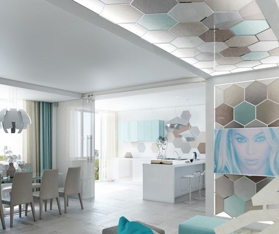 Фото из портфолио Дизайн-проект гостиной - "Кубик - рубик" – фотографии дизайна интерьеров на INMYROOM