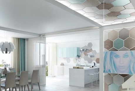 Дизайн-проект гостиной - "Кубик - рубик"