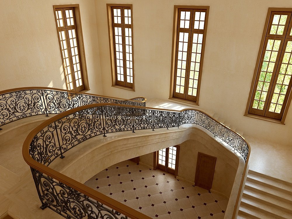 Фото из портфолио Классическая лестница и бассейн. – фотографии дизайна интерьеров на INMYROOM