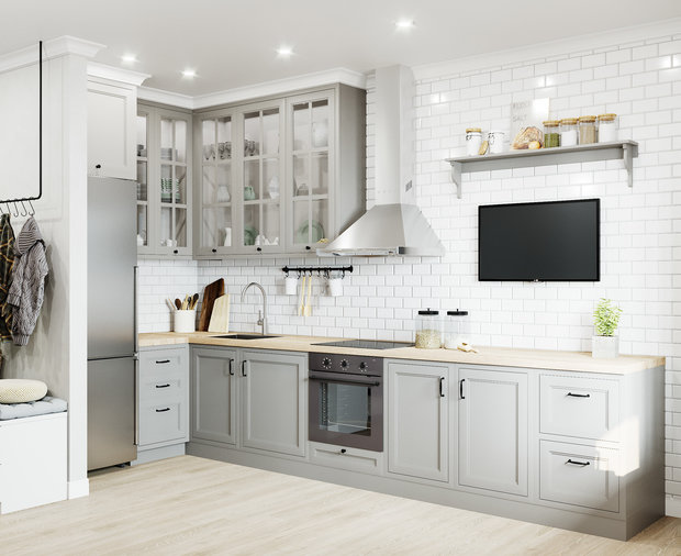 Фотография: Кухня и столовая в стиле Скандинавский, Гостиная, Квартира, Проект недели, 1 комната, до 40 метров, Тольятти – фото на INMYROOM