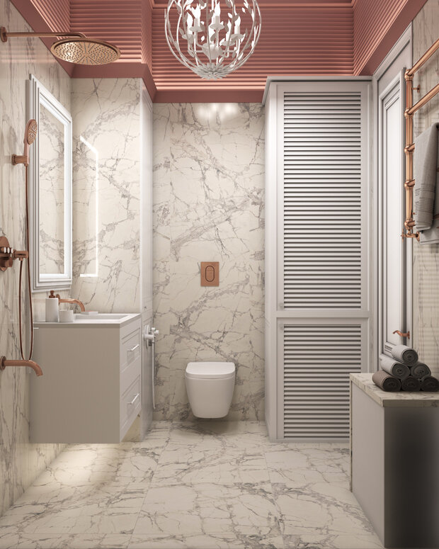 Фотография: Ванная в стиле Классический, Современный, Эклектика, Квартира, Проект недели, Одинцово, Монолитный дом, 2 комнаты, 40-60 метров, Andrei Lobin Design Buro, Андрей Лобин – фото на INMYROOM