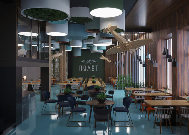 Фото из портфолио Кафе Полёт – фотографии дизайна интерьеров на INMYROOM