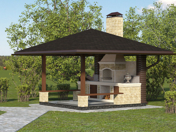 Фото из портфолио BBQ House Novoarchangelskoe – фотографии дизайна интерьеров на INMYROOM