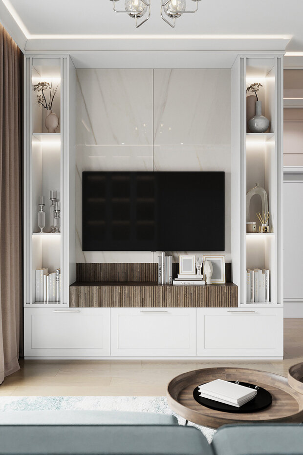 Фотография: Гостиная в стиле Классический, Современный, Дом, Проект недели, Дом и дача, 4 и больше, Более 90 метров, Нижегородская область, Ольга Матренина – фото на INMYROOM