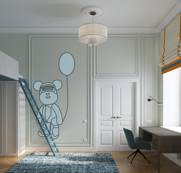 Фотография: Детская в стиле Классический, Современный, Эклектика, Квартира, Проект недели, Санкт-Петербург, Кирпичный дом, 4 и больше, Более 90 метров, Osterman Interiors, Маргарита Остерман – фото на INMYROOM