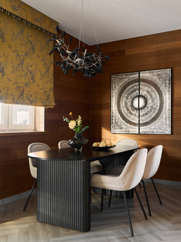 Фотография: Кухня и столовая в стиле Современный, Дом, Проект дня, Дом и дача, Ленинградская область, 3 комнаты, Более 90 метров, Индивидуальный проект, эклектика с элементами современного, Алена Донцова – фото на INMYROOM