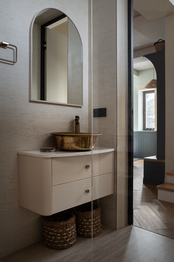 Фотография: Ванная в стиле Современный, Эко, Дом, Минимализм, Проект недели, Кирпичный дом, 4 и больше, Более 90 метров, Алматы, Алиса Копылова – фото на INMYROOM