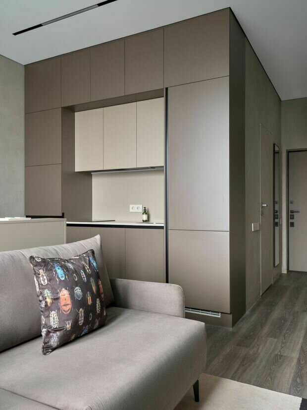 Фотография: Кухня и столовая в стиле Современный, Минимализм, Проект недели, Москва, 2 комнаты, 40-60 метров – фото на INMYROOM