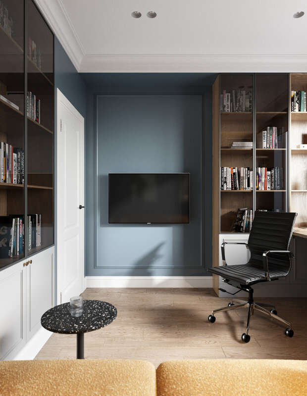 Фотография: Кабинет в стиле Современный, Квартира, Проект недели, Санкт-Петербург, 4 и больше, Более 90 метров, Олег Минц, MINTS INTERIORS – фото на INMYROOM