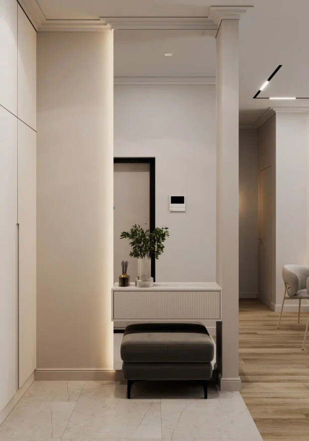 Фото из портфолио Дизайн интерьера квартиры в ЖК «Прайм Приморский» в стиле современной классики – фотографии дизайна интерьеров на INMYROOM