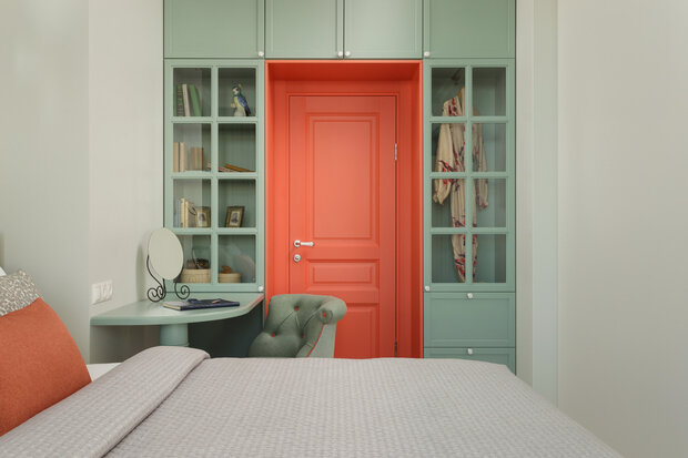 Фотография: Спальня в стиле Классический, Современный, Эклектика, Квартира, Проект дня, Сочи, 3 комнаты, 60-90 метров, ONE-D, Евгения Баранова – фото на INMYROOM