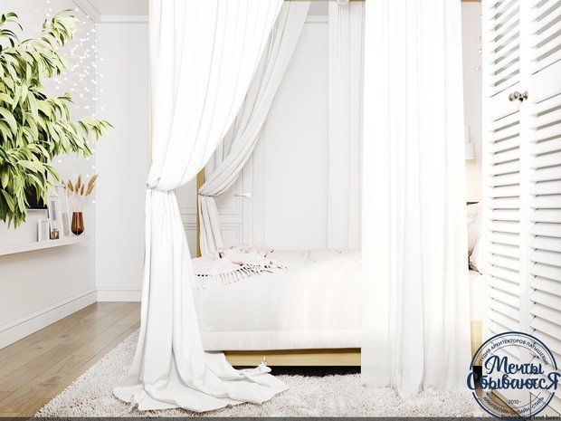 Фото из портфолио Спальня в очень светлых тонах – фотографии дизайна интерьеров на INMYROOM