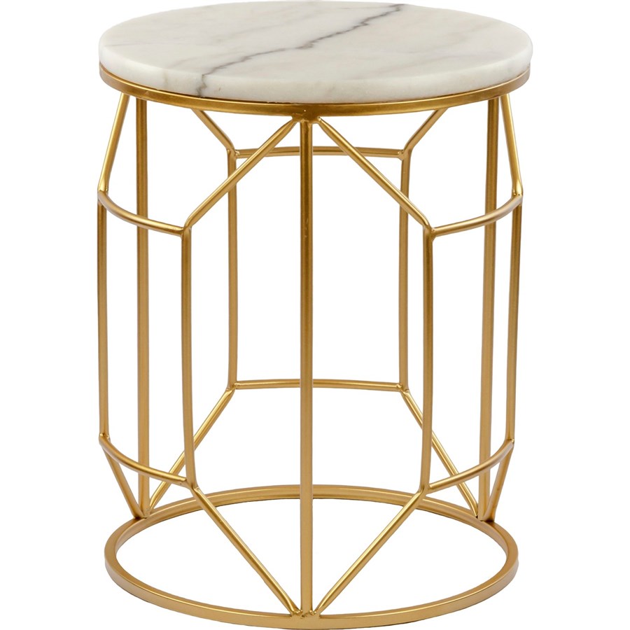 Журнальный столик из мрамора и металла