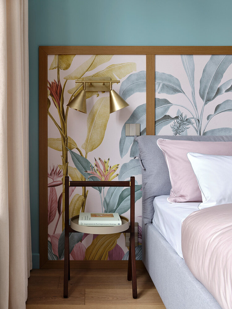 Фотография: Спальня в стиле Современный, Квартира, Проект недели, Москва, Монолитный дом, 3 комнаты, 40-60 метров, Анастасия Холопцева – фото на INMYROOM