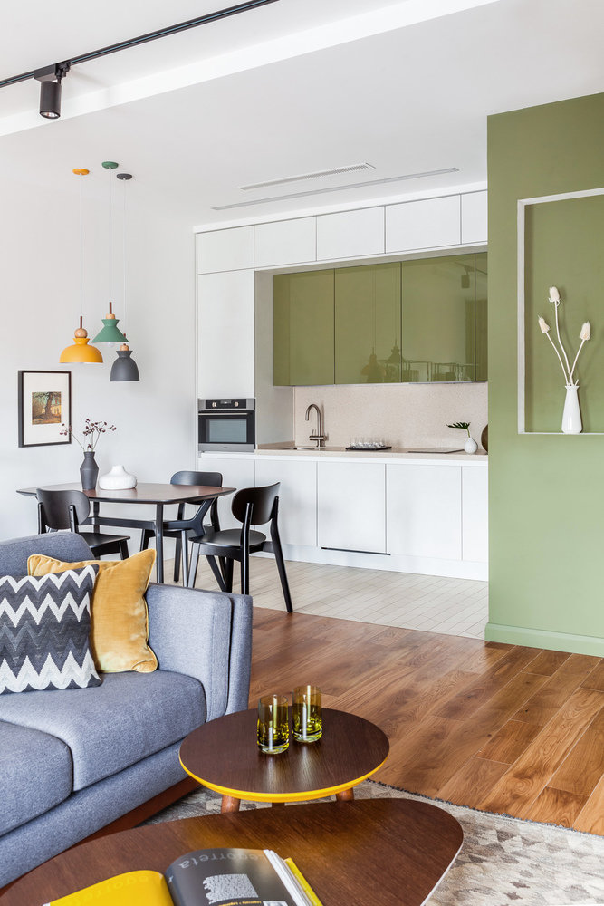 Фотография: Кухня и столовая в стиле Современный, Скандинавский, Квартира, Проект недели, Москва, Монолитный дом, 2 комнаты, 40-60 метров, Anddesign, Александра Дашкевич, Наталья Каримова, ЖК I’am – фото на INMYROOM