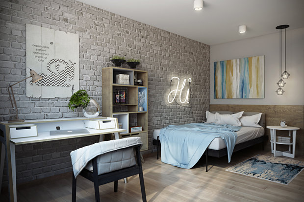 Фото из портфолио Лофтовая спальня – фотографии дизайна интерьеров на INMYROOM