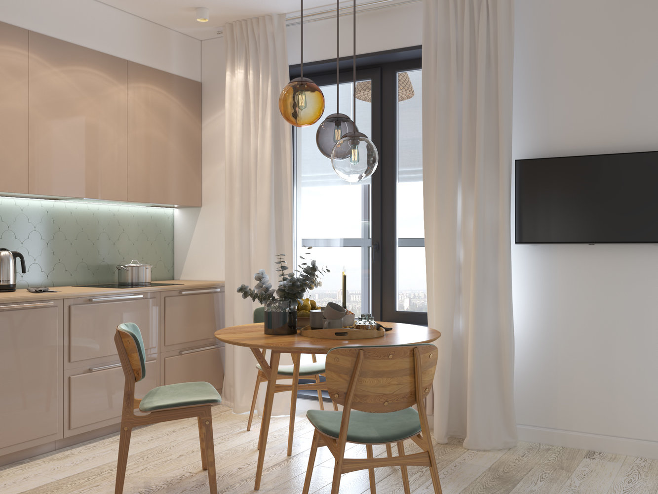 Фотография: Кухня и столовая в стиле Современный, Квартира, Проект недели, Москва, Ирина Кривцова, Монолитный дом, 1 комната, 40-60 метров – фото на INMYROOM Фотография: Кухня и столовая в стиле Современный, Квартира, Проект недели, Москва, Ирина Кривцова, Монолитный дом, 1 комната, 40-60 метров – фото на INMYROOM