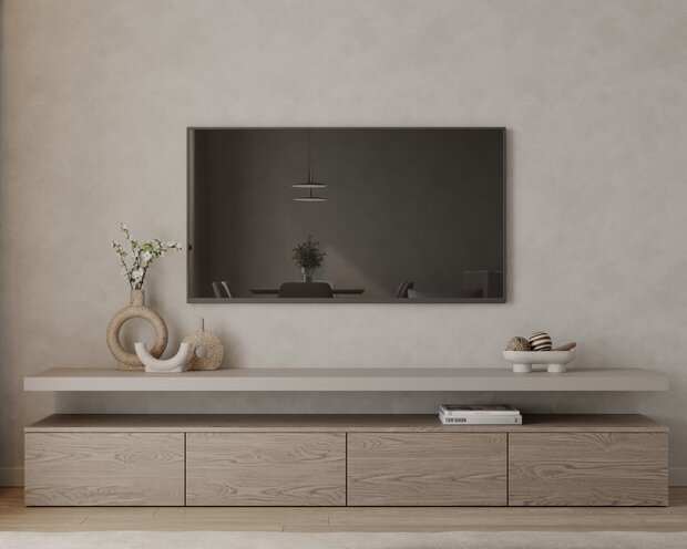 Визуализация интерьера гостиной в стиле Джапанди