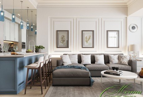 Гостиная в стиле лёгкой классики