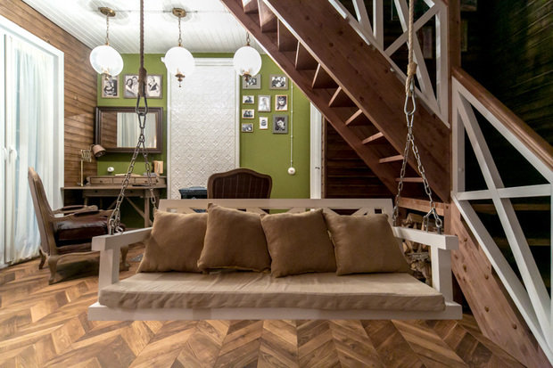 Фотография: Гостиная в стиле Прованс и Кантри, Классический, Современный, Декор интерьера, Декор дома, Дачный ответ, Веранда – фото на INMYROOM