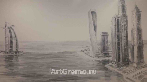 Фото из портфолио Роспись стен "акварелью" – фотографии дизайна интерьеров на INMYROOM