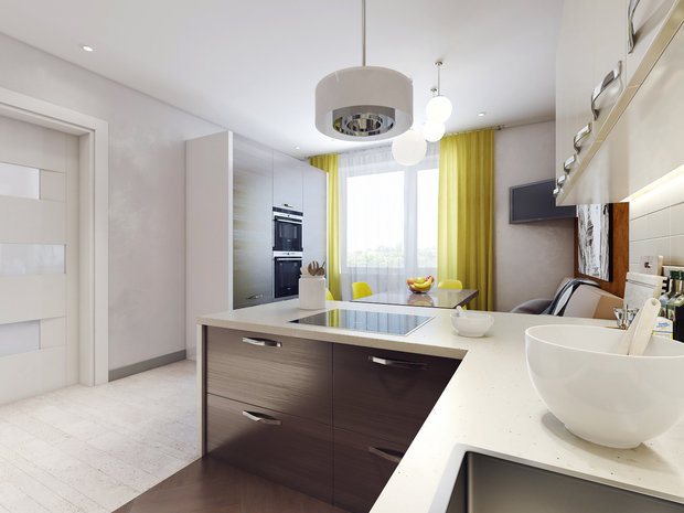 Фотография: Кухня и столовая в стиле Хай-тек – фото на INMYROOM