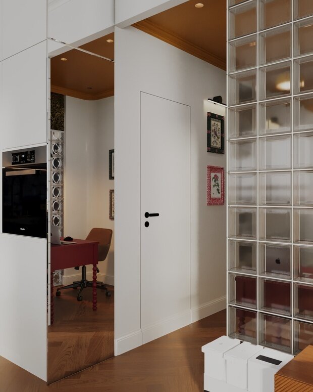 Фотография: Гостиная в стиле Современный, Эклектика, Квартира, Проект дня, Москва, 3 комнаты, 60-90 метров, Анастасия Струве – фото на INMYROOM