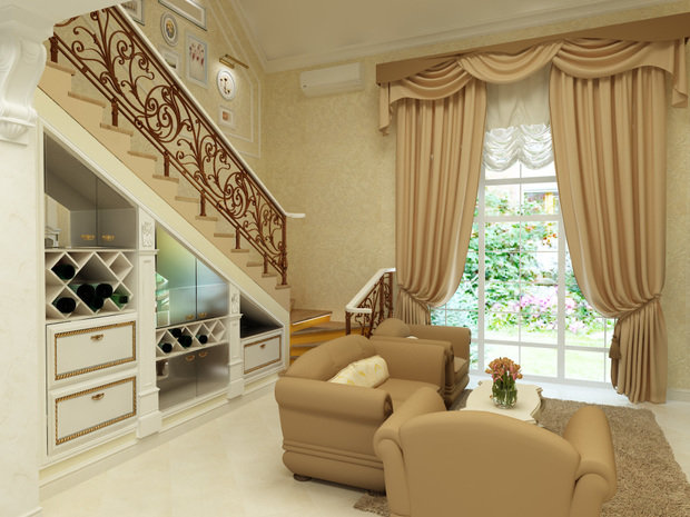 Фото из портфолио гостиная со вторым светом в частном доме, Краснодар – фотографии дизайна интерьеров на INMYROOM