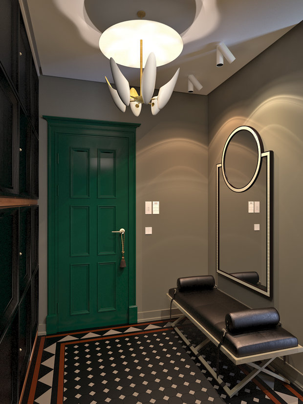 Фотография: Прихожая в стиле Восточный, Эклектика, Квартира, Дома и квартиры, Проект недели, Ар-деко – фото на INMYROOM