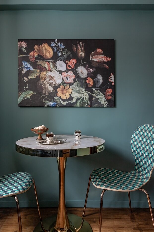 Фотография: Кухня и столовая в стиле Эклектика, Винтажный, Малогабаритная квартира, Квартира, Проект недели, Москва, Хрущевка, Кирпичный дом, 1 комната, до 40 метров, Анна Березняк – фото на INMYROOM