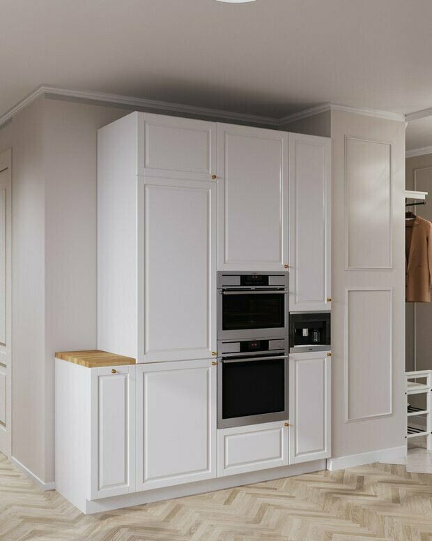 Фотография: Кухня и столовая в стиле Прованс и Кантри, Квартира, Проект недели, Москва, 2 комнаты, 60-90 метров, Студия NSQ, Света Константинова – фото на INMYROOM