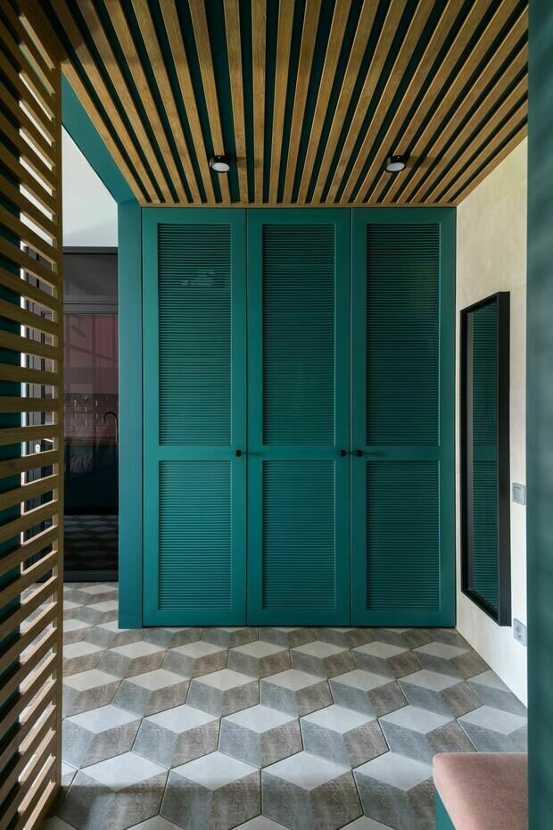 Фотография: Прихожая в стиле Современный, Квартира, Проект дня, Новосибирск, Кирпичный дом, 2 комнаты, 40-60 метров, Ирина Кутенкова, Александр Кутенков – фото на INMYROOM