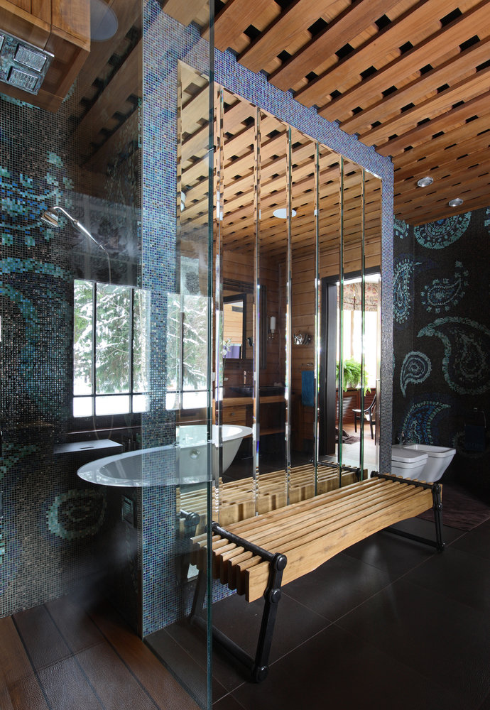 Фотография: Ванная в стиле Эко, Эклектика, Дом, Проект недели, Дом и дача, Московская область, Лада Засимова, Виктория Николаева – фото на INMYROOM