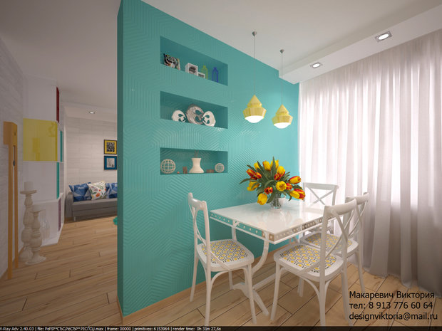 Фото из портфолио Квартира 45 кв.м. на Романова – фотографии дизайна интерьеров на INMYROOM