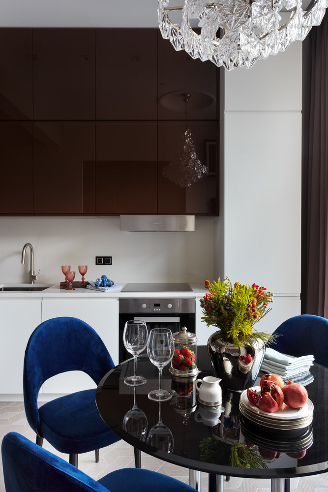 Фотография: Кухня и столовая в стиле Современный, Квартира, Студия, Проект недели, Москва, Монолитный дом, до 40 метров, Татьяна Бриммер – фото на INMYROOM