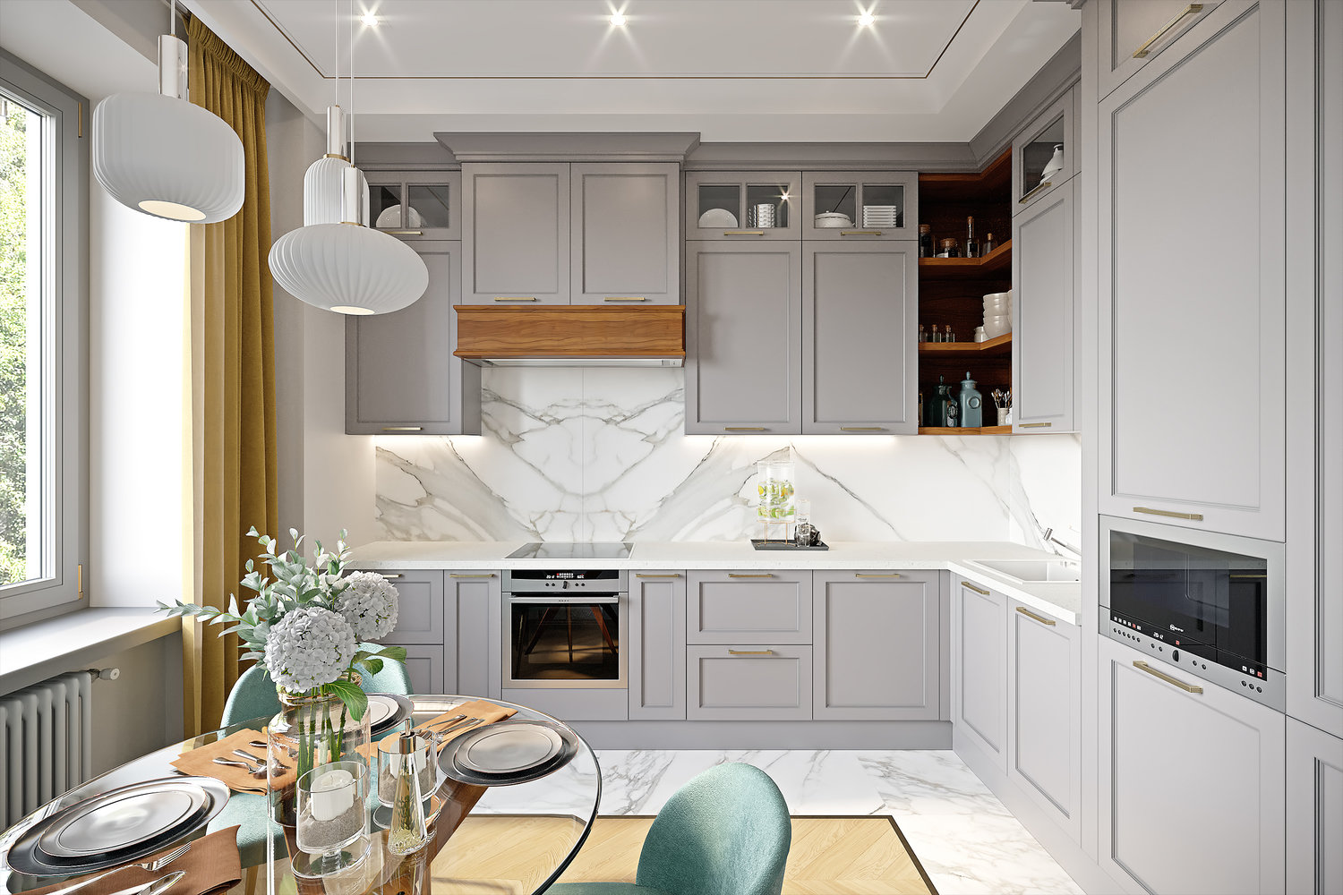 Фотография: Кухня и столовая в стиле Современный, Квартира, Проект недели, Москва, Сталинка, 3 комнаты, 60-90 метров, VO Concept – фото на INMYROOM Фотография: Кухня и столовая в стиле Современный, Квартира, Проект недели, Москва, Сталинка, 3 комнаты, 60-90 метров, VO Concept – фото на INMYROOM