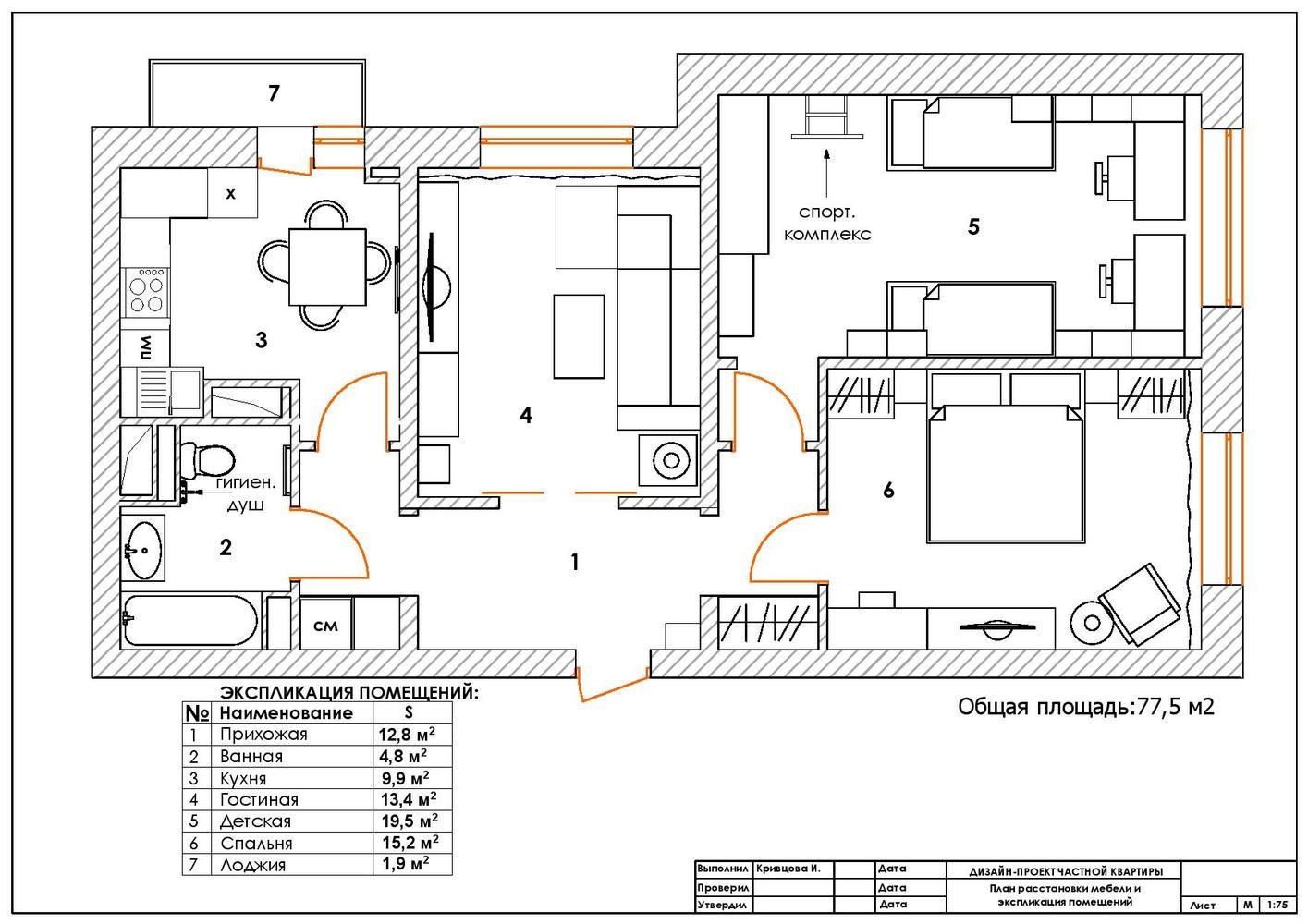 План с расстановкой мебели План с расстановкой мебели