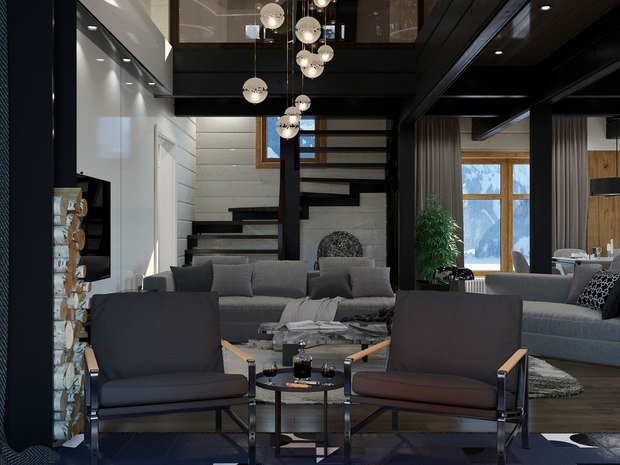 Фото из портфолио Дом из бруса 1-ый этаж – фотографии дизайна интерьеров на INMYROOM