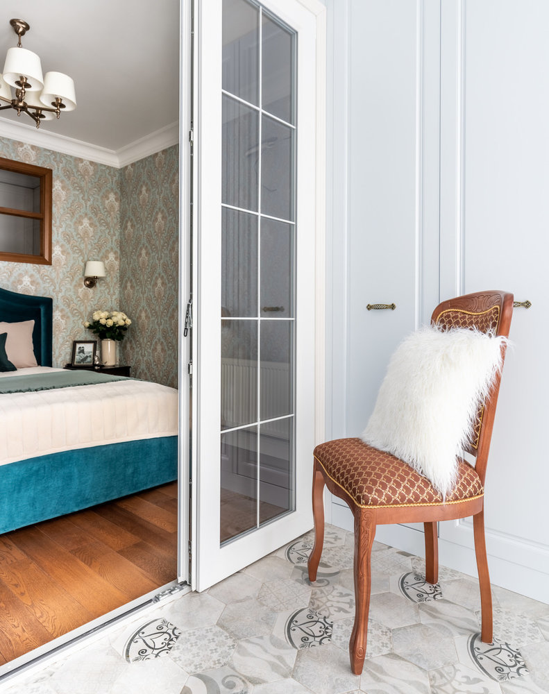 Фотография: Спальня в стиле Классический, Современный, Квартира, Проект недели, Москва, 2 комнаты, 40-60 метров, Наталья Широкорад – фото на INMYROOM Фотография: Спальня в стиле Классический, Современный, Квартира, Проект недели, Москва, 2 комнаты, 40-60 метров, Наталья Широкорад – фото на INMYROOM