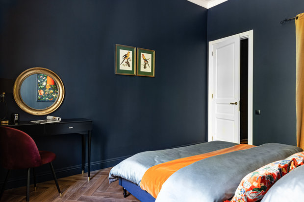 Фотография: Спальня в стиле Современный, Эклектика, Квартира, Проект недели, Санкт-Петербург, 2 комнаты, 40-60 метров, Наталья Березина – фото на INMYROOM